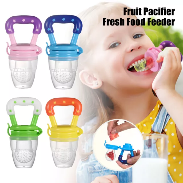 Baby Feeder Pacifier Food Feeding Fruit Fresh Silicone Soother Nibbler Safety UK