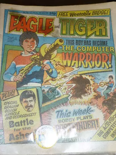 EAGLE & TIGER Comic - No 168 - Date 08/06/1985 - With FREE "Weetanix Badge" Gift