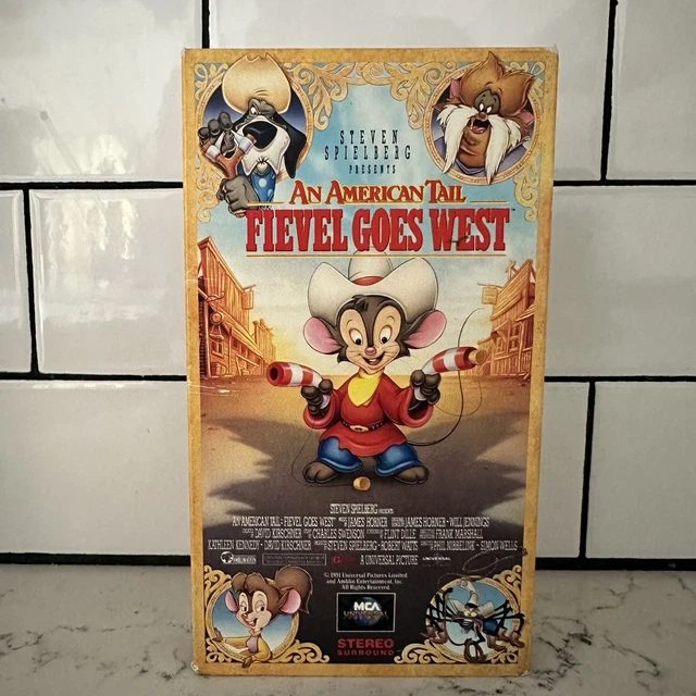 AN AMERICAN TAIL Fievel Goes West VHS 1991 Kids Cartoon Movie Steven ...
