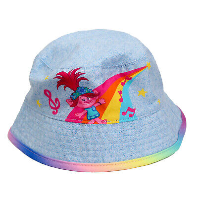 Official Licensed Girls Trolls Poppy Summer Baseball Cap Hat Age 3-6 Years Pink Glitter Peak 