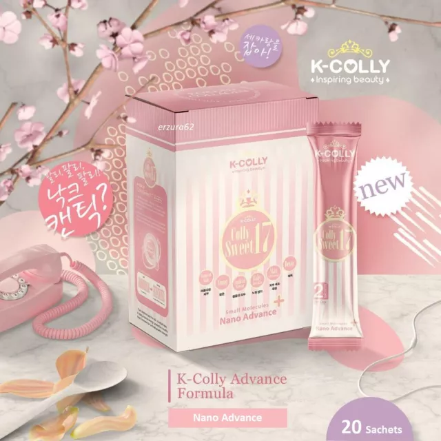 K-COLLY Sweet17 Korean Nano Collagen Advance Triple Whitening 20s FREE SHIPPING