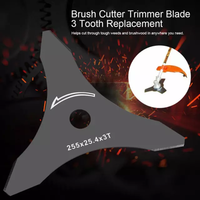 3 Tooth Brush Weed Cutter Metal Blade Brushcutter & Strimmer Blades Tool Kit UK