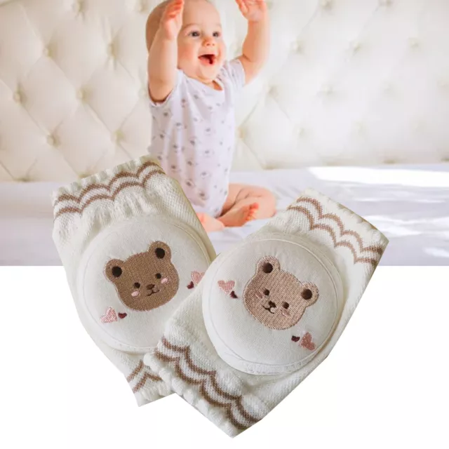 (Bear)Baby Knee Pads Baby Crawling Aid Premium Cotton Thin Breathable