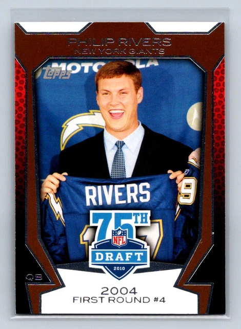 2010 TOPPS #75DA-38 Philip Rivers Draft 75th Anniversary New York ...