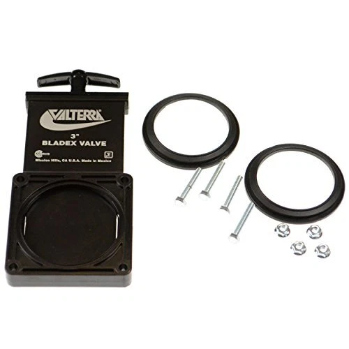 Valterra T1003VP Waste Valve - 3 Inch Black Quantity 1