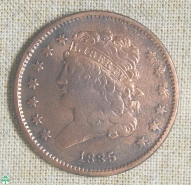 1835 Classic Head Half Cent - Cleaned - Very Fine Details