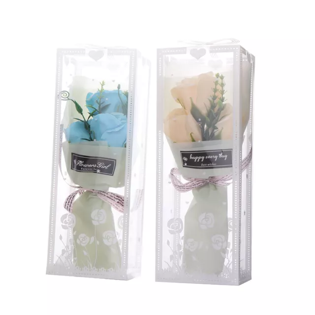 3 teste bouquet di rose artificiali hand holding sapone fiore San Valentino regalo