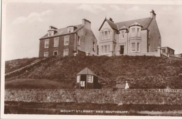 a scotland scottish old postcard mount stewart & southcliff portpatrick