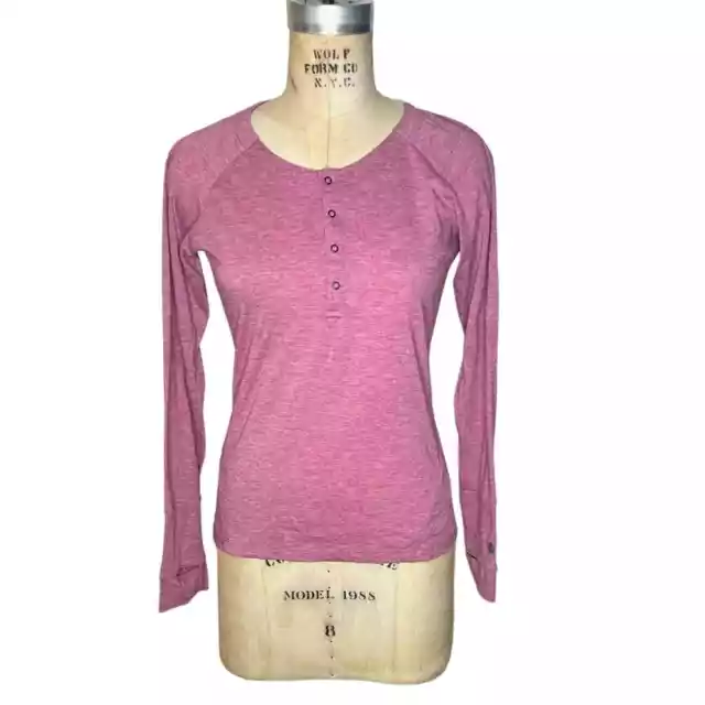 Stio S Womens snap front long sleeve henley tee