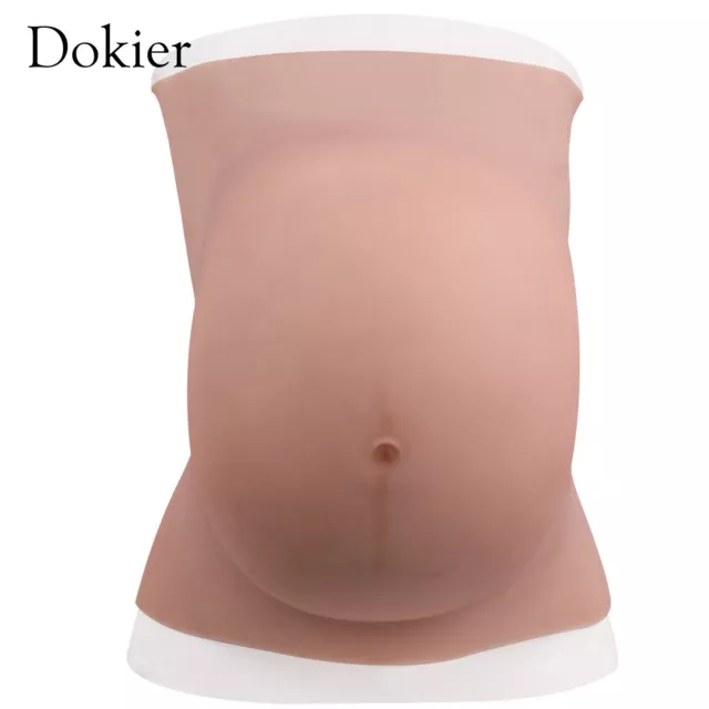 Dokier Realistic Silicone Fake Pregnant Belly Bump Tummy 6 Months 9 Months