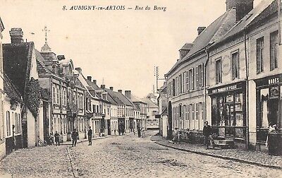 Cpa 62 Aubigny En Artois Rue Du Bourg