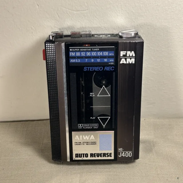 Aiwa HS-J400 Walkman AM/FM Stereo Cassette Recorder, Auto Reverse Feature
