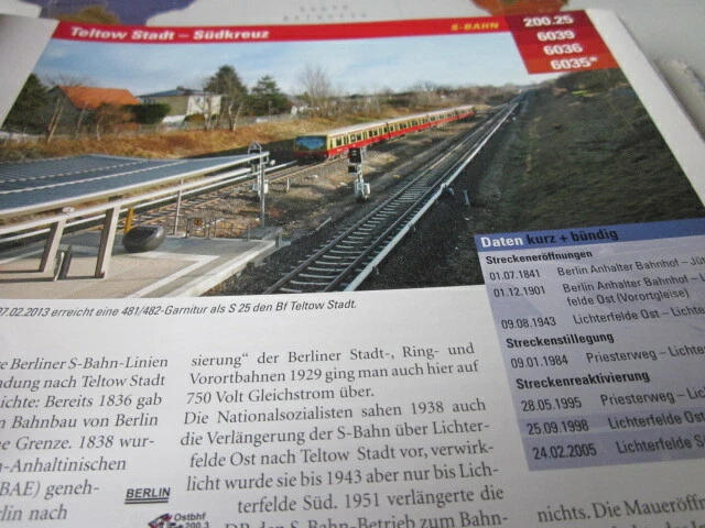 ARCHIV EISENBAHNSTRECKEN N 200.25 Teltow Stadt Berlin Südkreuz s Bahn