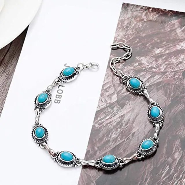 Beautiful Delicate Anklet Turquoise Jewelry Simple New Gift Bohemian Style JH