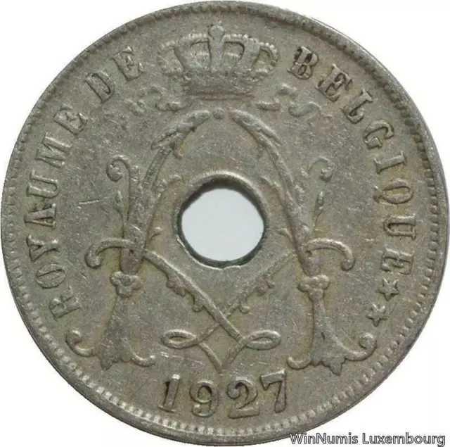W0103 Belgique 25 Centimes Albert Ier type Michaux 1927 FR Légende