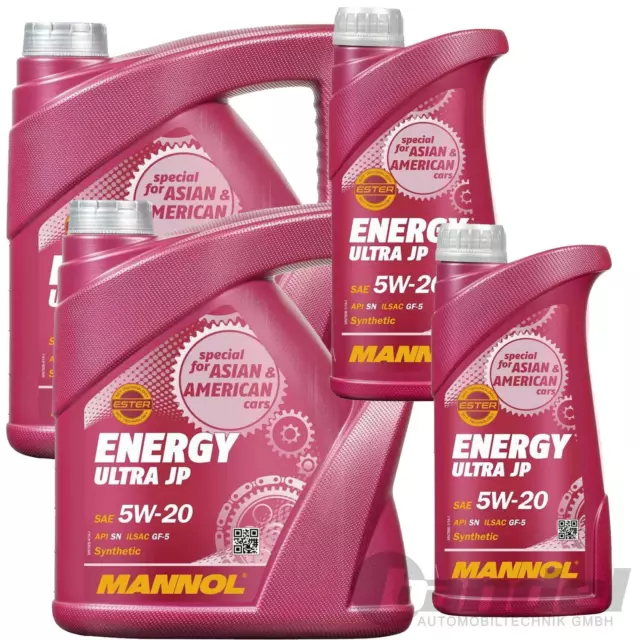 2x4L+2x1L MANNOL MOTORÖL ENERGY ULTRA JP SAE 5W-20 passend für API SN ACEA C5