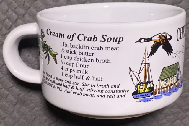 Maryland Cream Of Crab Soup Recipe Chesapeake Bay Mug soup Bowl FREE Shipping
