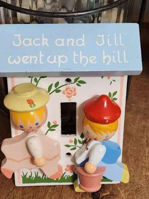Originals by Irmi Light Switch Cover Vintage Jack and Jill Wooden Switch Cover 2