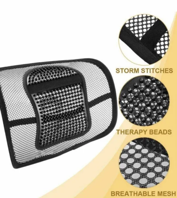 Ergonomic Back Support Lumbar Cushion Car Mesh Support Office Seat Pain  Relief