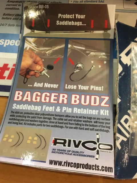 Rivco Bagger Budz Saddlebag Feet And Pin Retainer Kit #3501-0818 3