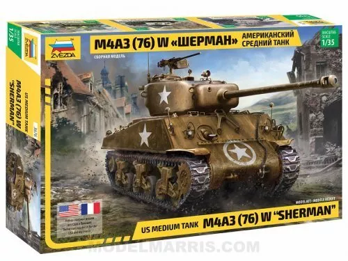 1/35 US Medium Tank M4A3(76)W 'Sherman' ZVEZDA 3676