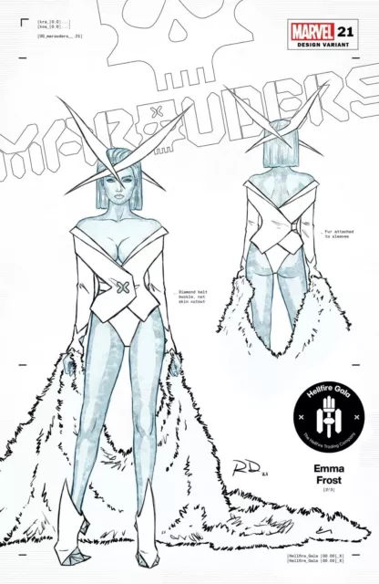 Marauders 21 1:50 Russell Dauterman Emma Frost Design Variant Nm