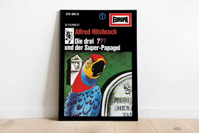 Vintage Poster - Die drei Fragezeichen und der Super-Papagei - DinA1