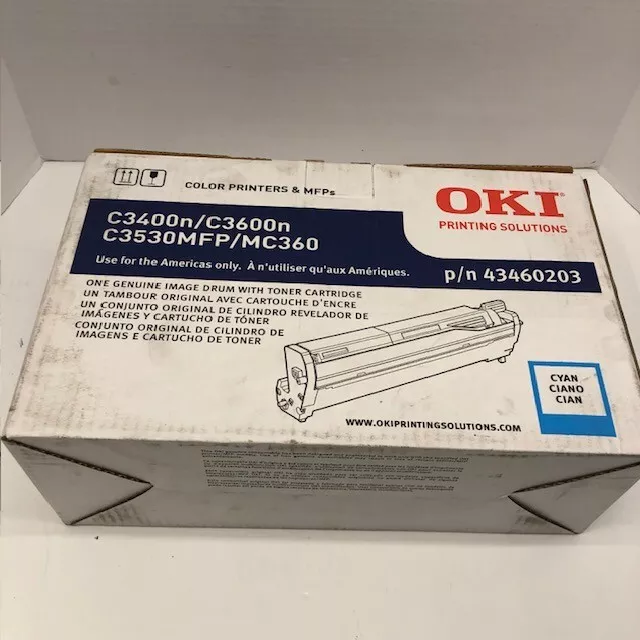 OKI 43460203 Cyan Drum Cartridge Genuine Original OEM