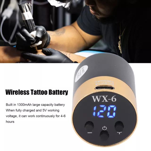 Wireless Rechargeable Tattoo Machine Pen Battery Power RCA Power Supply