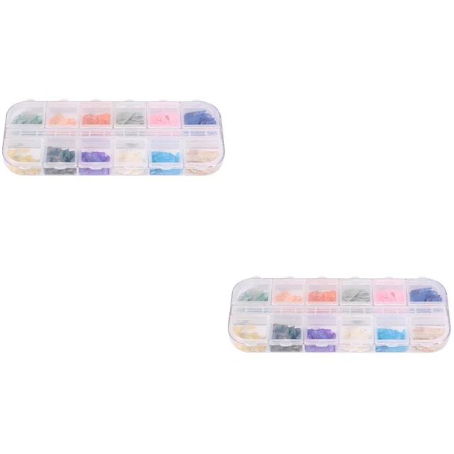 2 cajas de calcomanías de cristal gemas diamante