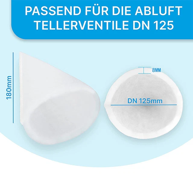 3 Pièces Filtres Ronds en Polyester pour Système de Ventilation - 3 Unités Filtres à Air - 100mm Filtre à Pollen - Filtre pour Unité de Récupération de Chaleur - Steinberg14