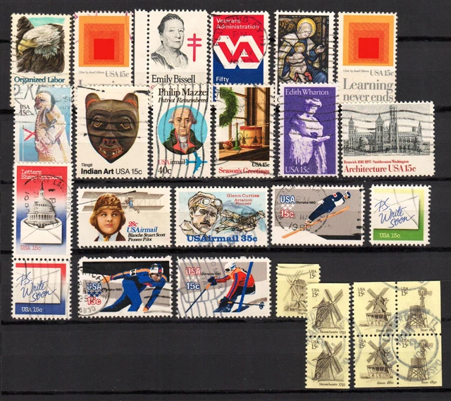 Briefmarken USA LOT aus 1980 gestempelt (US 368)
