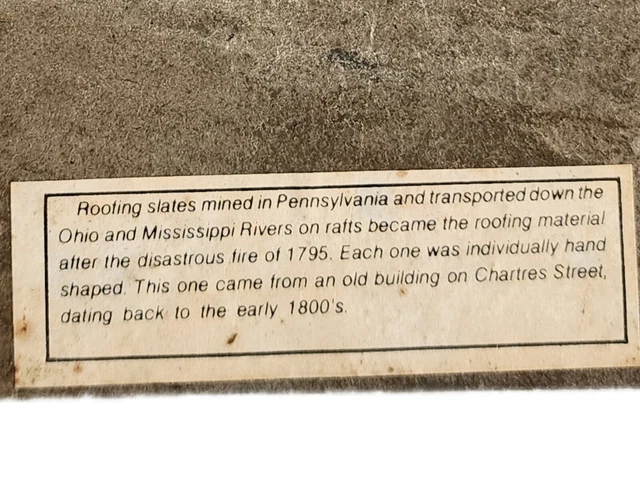 Vintage New Orleans Roof Tile Jackson Square Andrew Jackson Monument Handpainted 8