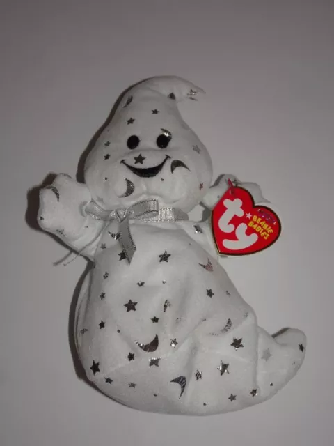 Ty Original Beanie Babies Baby Halloween Ghost White New Tags Retired