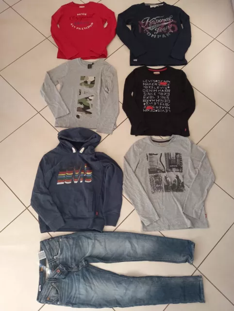 Lot De Vetements Garcon Taille 12 Ans Levi's/ Jack & Jones/ Kaporal/ G-Raw + Kdo