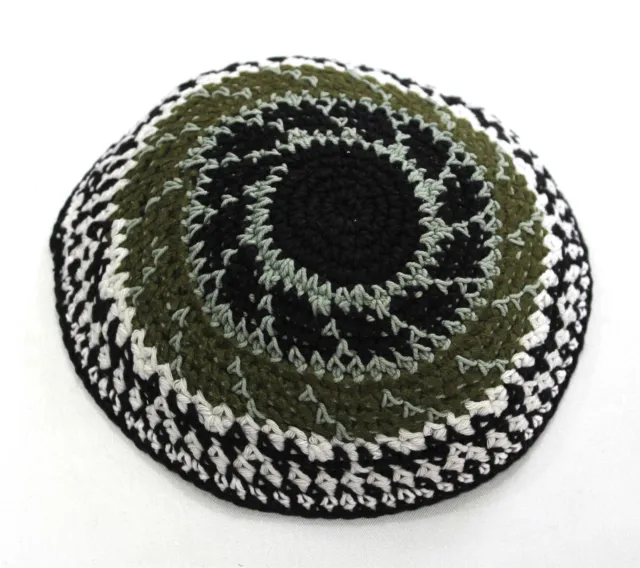 Sombrero judío Kipà olive tejida cubrecabeza étnica judía de Israel gorra