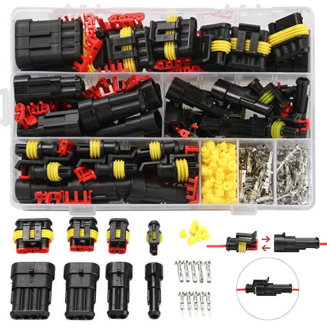 352PCS HID 1/2/3/4 Pin 26 Sets Car Electrical Wire Connector Plug Truck 300V 12A