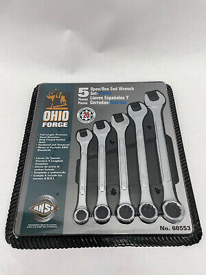Ohio Forge 5pc Metric Open/Box End Wrench Set 68553