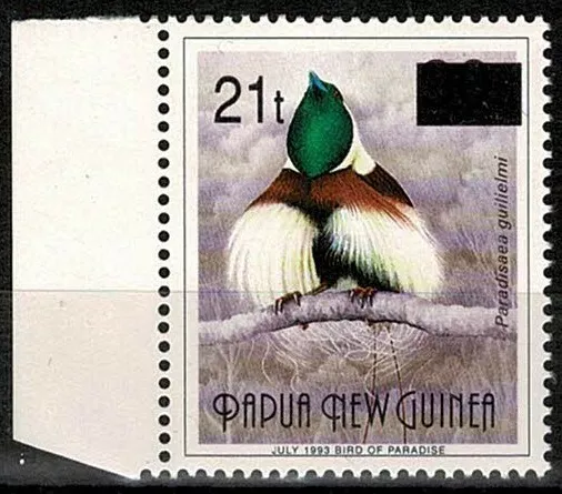 Papouasie Nouvelle Guinée 1995 Faune Oiseaux Soprastampato - Yv. N°732 MNH