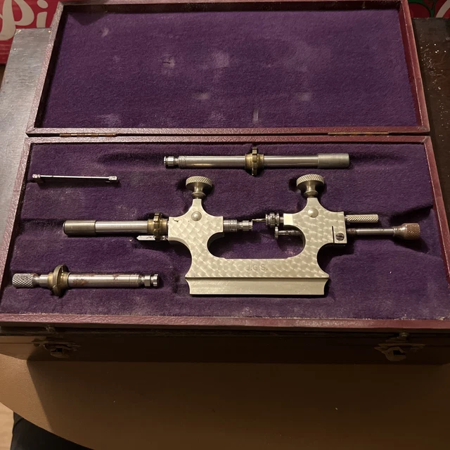 VINTAGE WATCHMAKERS LATHE In Original Box Tour A Pivoter 255 00 