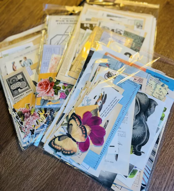 Pack of Vintage Ephemera Paper Scrapbook Junk Journal Card Making Craft Supply 3