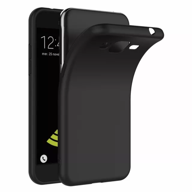 CUSTODIA COVER Tpu L'ORIGINALE Soft CASE Nero per Samsung Galaxy J3 2016 2