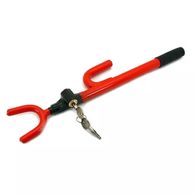 Steering Wheel Lock Anti Theft Car Van Steel Security Double Hook Extendable