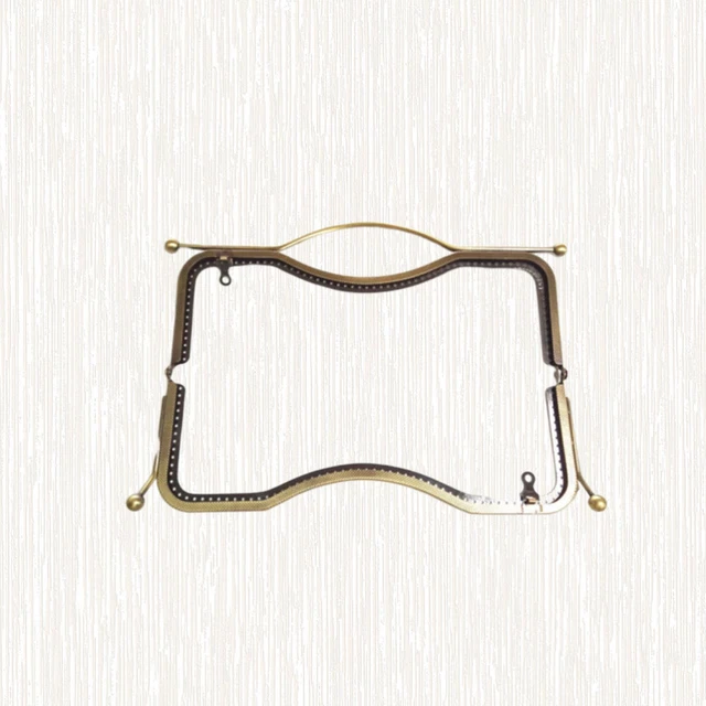 27 cm Marco de Cartera de Metal Manija Suministros de Fabricación Hágalo usted mismo Hardware Cintura Cóncava