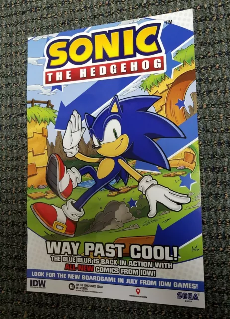 Official Sonic the Hedgehog 2-Sided Poster Shadow/Metal Sonic Spaziante Art  RARE