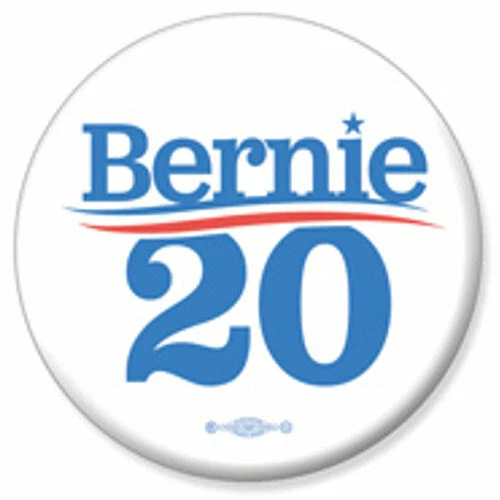 Bernie Sanders For President 2020 White 2.25 Inch Pinback Button Pin