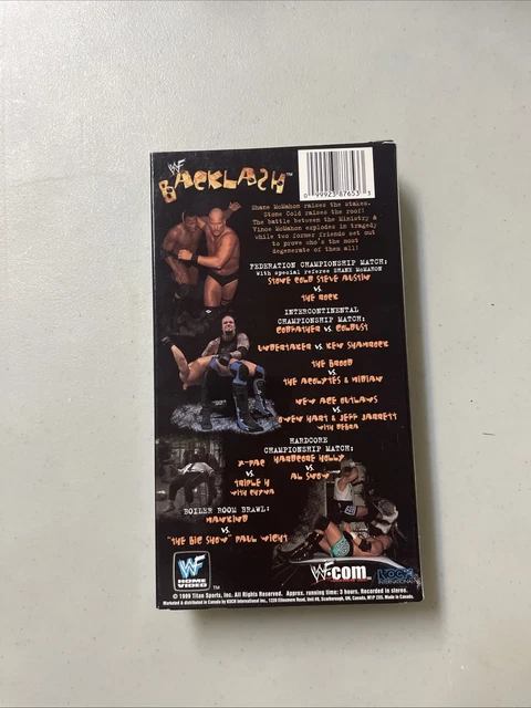 WWF - BACKLASH (VHS, 1999) Classic Wrestling VHS Titan Sports Koch ...