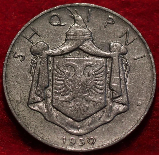 1930 Albania 1/2 Lek Foreign Coin