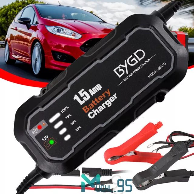 Cargador De Batería automático inteligente para coche de 12V reparación Portatil