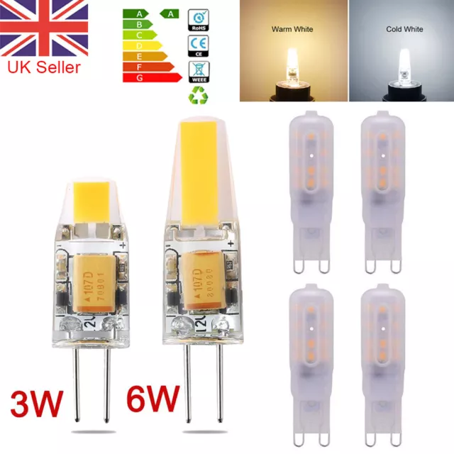 Dimmable G4 G9 LED Bulbs 3W 6W 5W 8W Capsule Light Lamp Replace Halogen Bulb UK